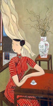 中国 Painting - 胡永凱中国人女性3